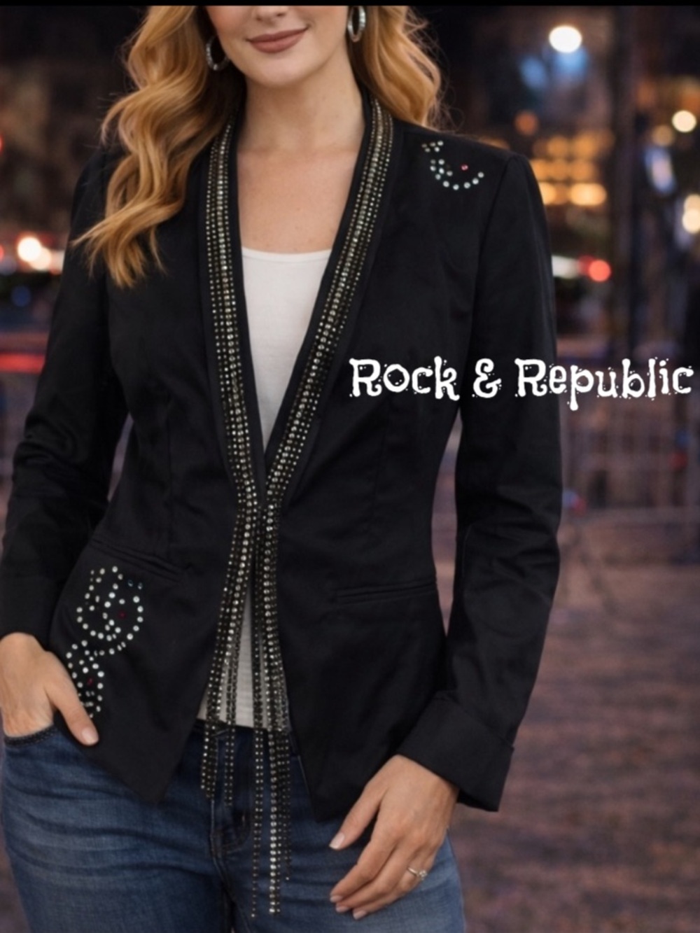 Black Rhinestone Jacket